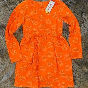 NWT Orange Cat & Jack Pumpkin Dress
